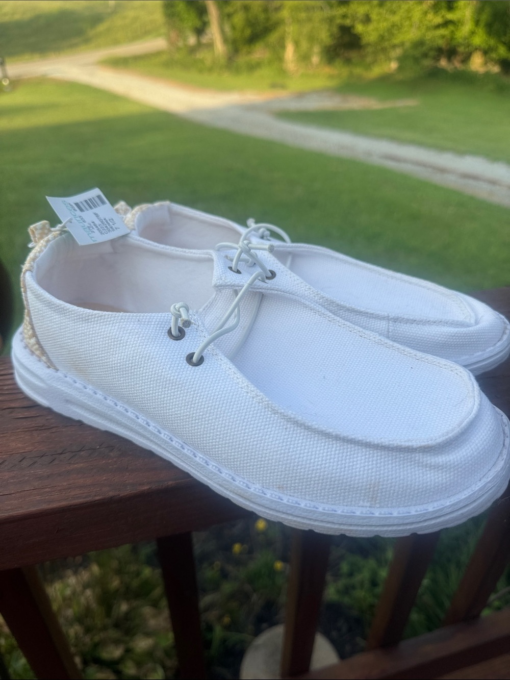 Maurices White Canvas Lace-Up Sneakers